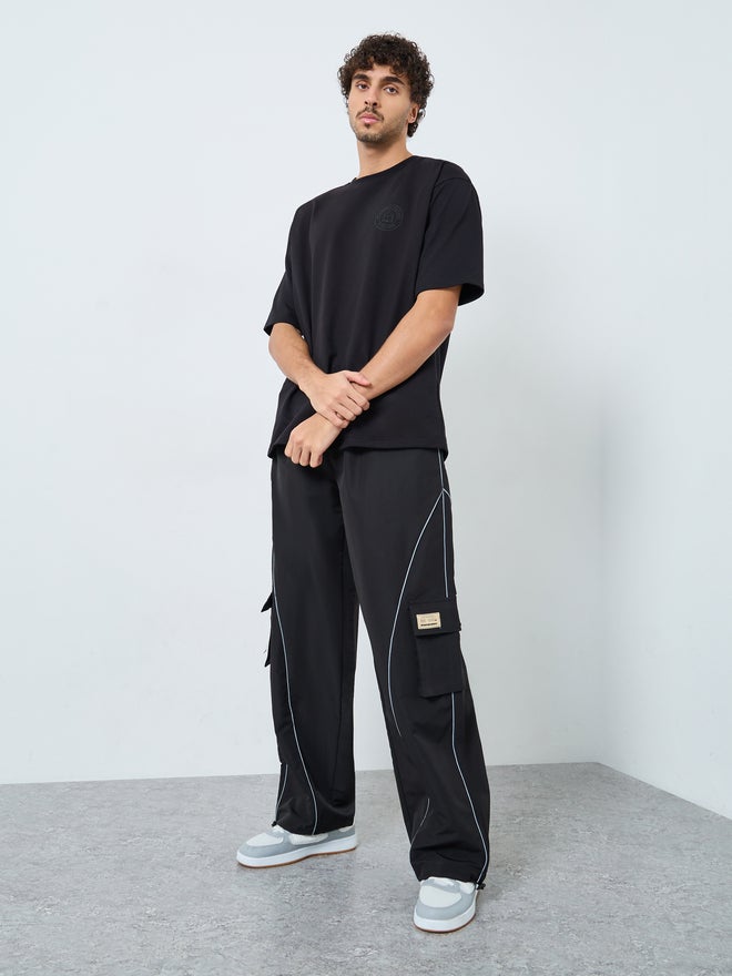Styli Contrast Piping Cargo Pocket Joggers - Image 2